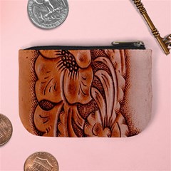 Floral Tooled Leather Mini Coin Purse from ArtsNow.com Back