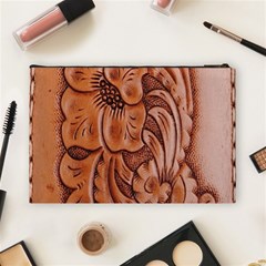Floral Tooled Leather Cosmetic Bag (Large) from ArtsNow.com Back