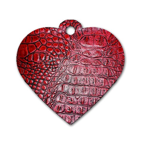 Ll Alligator Red Dog Tag Heart (One Side) from ArtsNow.com Front