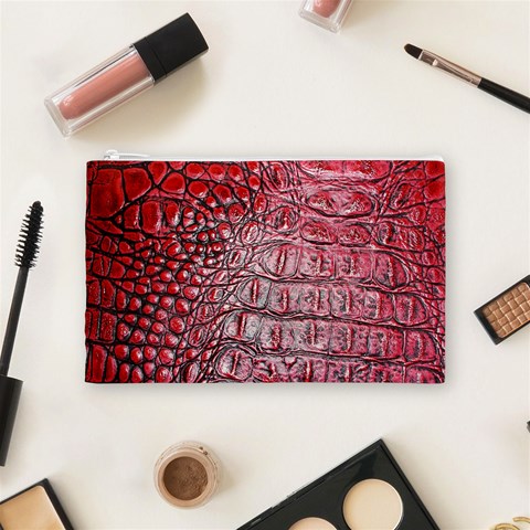 Ll Alligator Red Cosmetic Bag (Medium) from ArtsNow.com Front