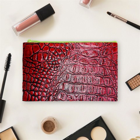 Ll Alligator Red Cosmetic Bag (Medium) from ArtsNow.com Front