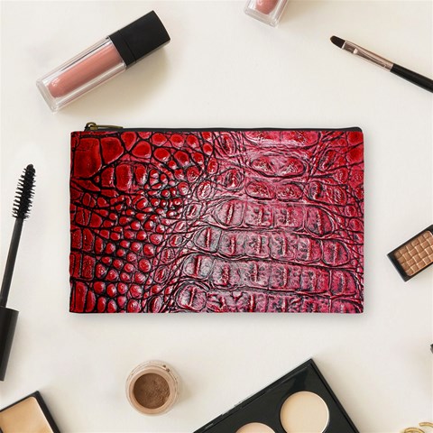 Ll Alligator Red Cosmetic Bag (Medium) from ArtsNow.com Front