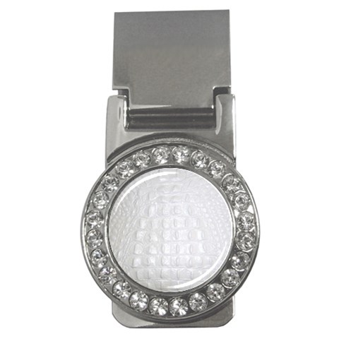 Ll Alligator White Money Clip (CZ) from ArtsNow.com Front