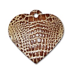 Ll Alligator Macro Dog Tag Heart (Two Sides) from ArtsNow.com Back