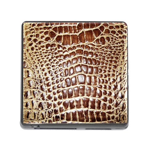 Ll Alligator Macro Memory Card Reader with Storage (Square) from ArtsNow.com Front
