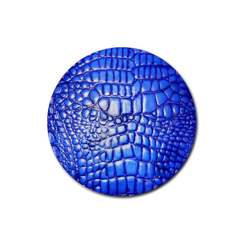 Ll Alligator Deep Blue Rubber Coaster (Round) from ArtsNow.com Front