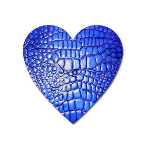 Ll Alligator Deep Blue Magnet (Heart) from ArtsNow.com Front