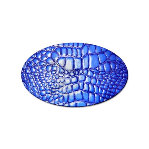 Ll Alligator Deep Blue Sticker Oval (100 pack) from ArtsNow.com Front