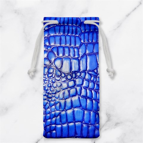 Ll Alligator Deep Blue Jewelry Bag from ArtsNow.com Front