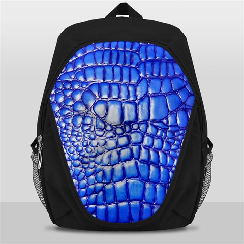 Ll Alligator Deep Blue Backpack Bag from ArtsNow.com Front