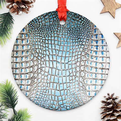 Ll Alligator Blue Ornament (Round) from ArtsNow.com Front