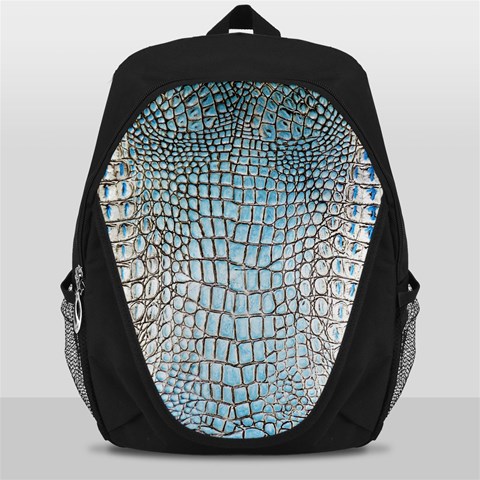 Ll Alligator Blue Backpack Bag from ArtsNow.com Front