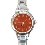 Ll  Gator Round Italian Charm Watch