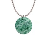 12x12 Gemstone Green Marble 1  Button Necklace