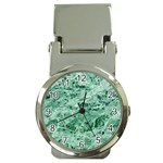 12x12 Gemstone Green Marble Money Clip Watch
