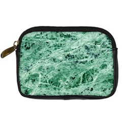 12x12 Gemstone Green Marble Digital Camera Leather Case from ArtsNow.com Front