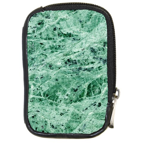 12x12 Gemstone Green Marble Compact Camera Leather Case from ArtsNow.com Front
