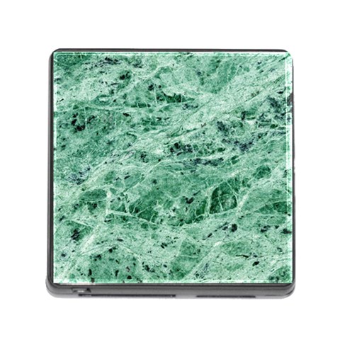 12x12 Gemstone Green Marble Memory Card Reader with Storage (Square) from ArtsNow.com Front