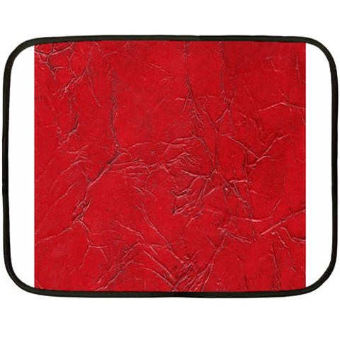 Leather Look & Skins Cracked Red Leather Mini Fleece Blanket(Two Sides) from ArtsNow.com 35 x27  Blanket Front
