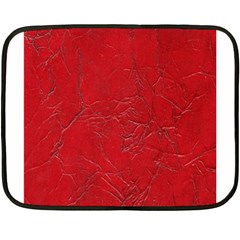 Leather Look & Skins Cracked Red Leather Mini Fleece Blanket(Two Sides) from ArtsNow.com 35 x27  Blanket Back
