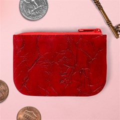 Leather Look & Skins Cracked Red Leather Mini Coin Purse from ArtsNow.com Back
