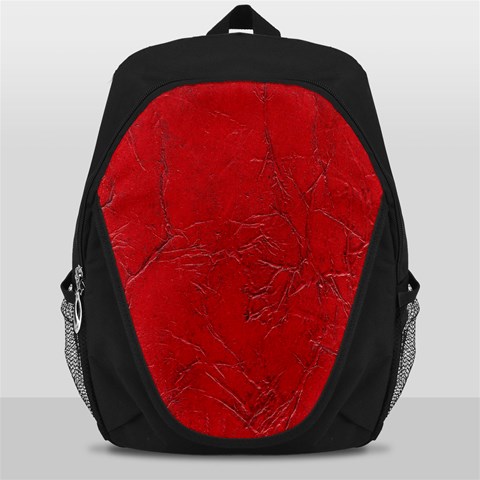 Leather Look & Skins Cracked Red Leather Backpack Bag from ArtsNow.com Front