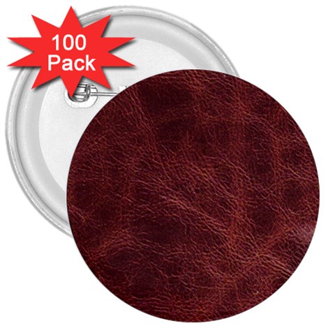 Leather Look & Skins Capri Brown 3  Button (100 pack) from ArtsNow.com Front