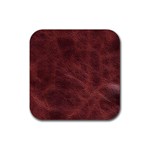 Leather Look & Skins Capri Brown Rubber Coaster (Square)