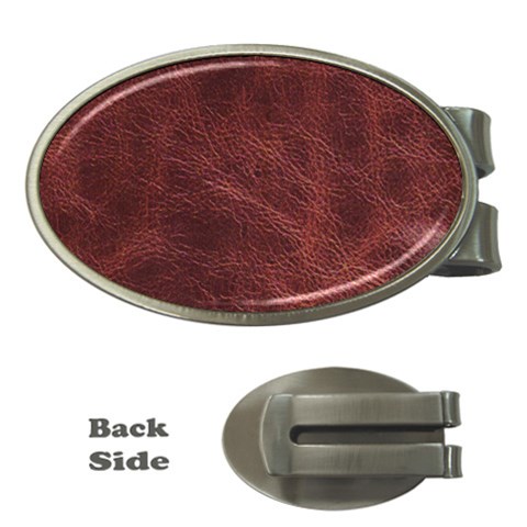 Leather Look & Skins Capri Brown Money Clip (Oval) from ArtsNow.com Front