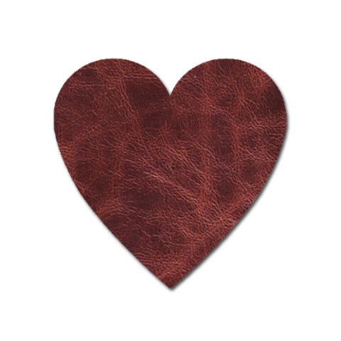 Leather Look & Skins Capri Brown Magnet (Heart) from ArtsNow.com Front