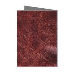 Leather Look & Skins Capri Brown Mini Greeting Cards (Pkg of 8) from ArtsNow.com Left