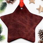 Leather Look & Skins Capri Brown Star Ornament (Two Sides)