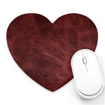 Leather Look & Skins Capri Brown Mousepad (Heart)