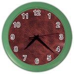 Leather Look & Skins Capri Brown Color Wall Clock