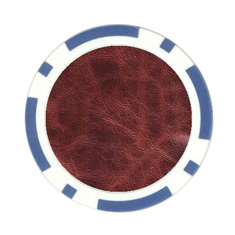 Leather Look & Skins Capri Brown Poker Chip Card Guard from ArtsNow.com Front