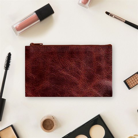 Leather Look & Skins Capri Brown Cosmetic Bag (Small) from ArtsNow.com Front