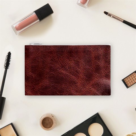 Leather Look & Skins Capri Brown Cosmetic Bag (Small) from ArtsNow.com Front
