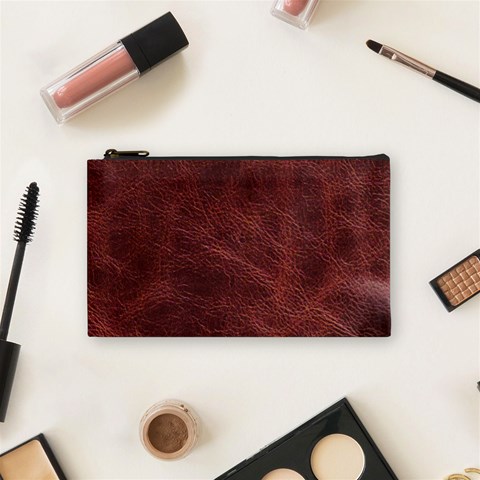 Leather Look & Skins Capri Brown Cosmetic Bag (Small) from ArtsNow.com Front
