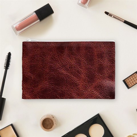 Leather Look & Skins Capri Brown Cosmetic Bag (Medium) from ArtsNow.com Front