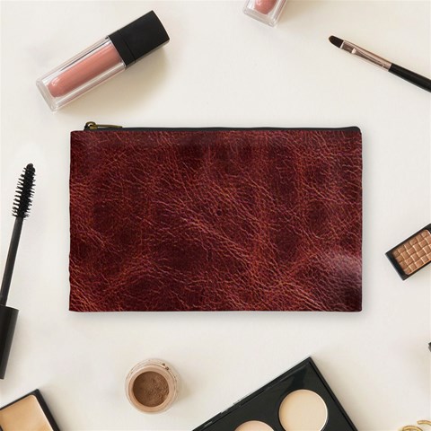 Leather Look & Skins Capri Brown Cosmetic Bag (Medium) from ArtsNow.com Front