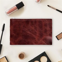 Leather Look & Skins Capri Brown Cosmetic Bag (Medium) from ArtsNow.com Front