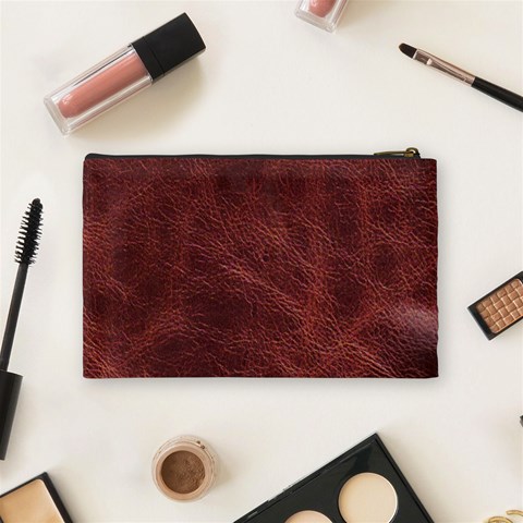 Leather Look & Skins Capri Brown Cosmetic Bag (Medium) from ArtsNow.com Back
