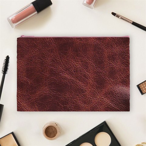 Leather Look & Skins Capri Brown Cosmetic Bag (Large) from ArtsNow.com Front