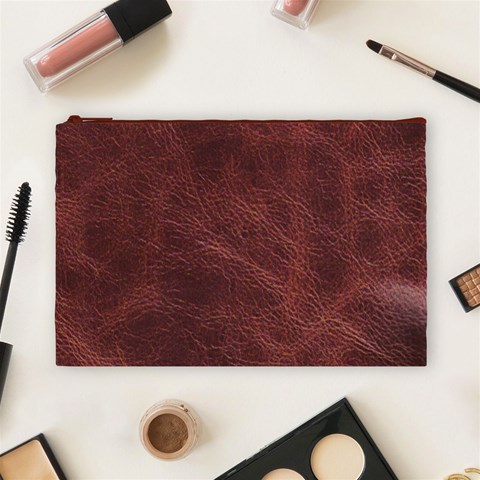 Leather Look & Skins Capri Brown Cosmetic Bag (Large) from ArtsNow.com Front