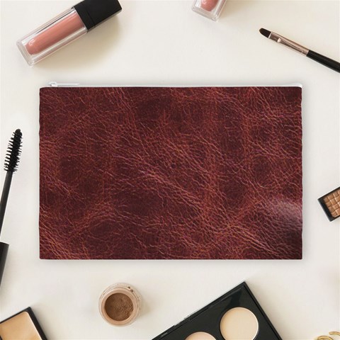 Leather Look & Skins Capri Brown Cosmetic Bag (Large) from ArtsNow.com Front