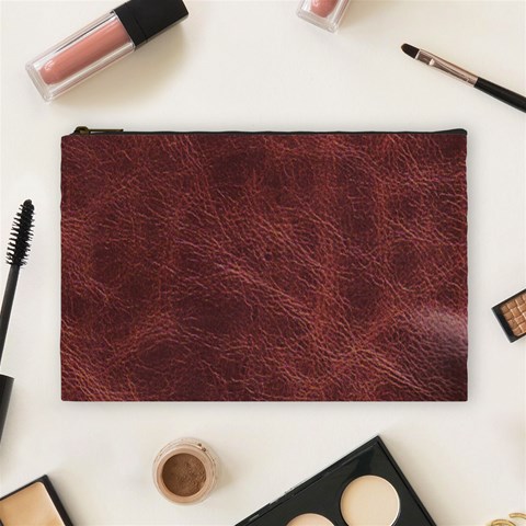 Leather Look & Skins Capri Brown Cosmetic Bag (Large) from ArtsNow.com Front