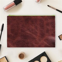 Leather Look & Skins Capri Brown Cosmetic Bag (Large) from ArtsNow.com Front