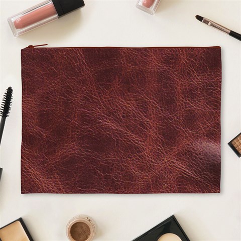 Leather Look & Skins Capri Brown Cosmetic Bag (XL) from ArtsNow.com Front