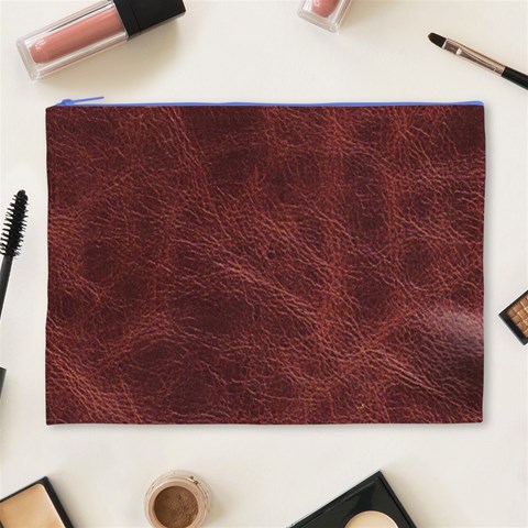 Leather Look & Skins Capri Brown Cosmetic Bag (XL) from ArtsNow.com Front