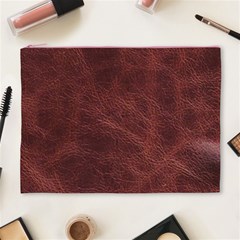 Leather Look & Skins Capri Brown Cosmetic Bag (XL) from ArtsNow.com Front